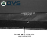 OVS XD Nomadic 180 LTE Awning — Feature shot: hook-and-loop wall attachment edge