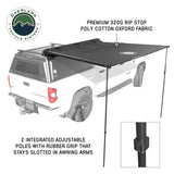 OVS XD Nomadic 90 Self-Deploying Awning — Feature shot: 320G fabric with two integrated poles in the arms