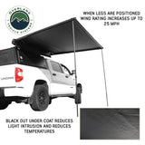 OVS XD Nomadic 90 Self-Deploying Awning — Feature shot: blackout undercoat and LED lights