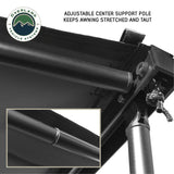 OVS XD Nomadic 90 Self-Deploying Awning — Feature shot: adjustable center support pole