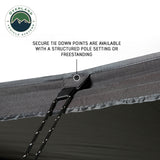 OVS XD Nomadic 270 LT Awning — Feature shot: tie-down points that anchor the poles and shed rainwater