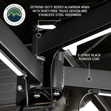 OVS XD Nomadic 270 LT Awning — Feature shot: two-stage black powder-coated aluminum arms