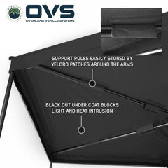 OVS XD Nomadic 270 LTE Awning – 270° Compact Overland Shade Shelter
