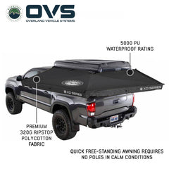 OVS XD Nomadic 270 LTE Awning – 270° Compact Overland Shade Shelter