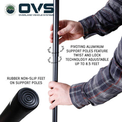 OVS XD Nomadic 270 LTE Awning – 270° Compact Overland Shade Shelter