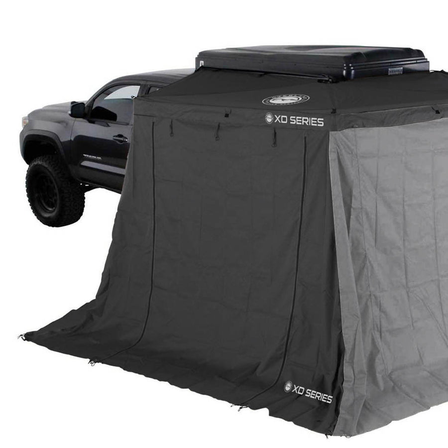 OVS XD Nomadic 270 LTE Awning Walls — Feature shot: walls enclosing a 270 LTE awning on a pickup