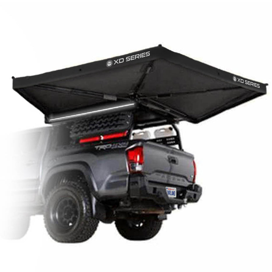 OVS XD Nomadic 270 LTE Awning — Feature shot: deployed on a pickup