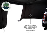 OVS XD Nomadic 270 LT Awning Walls — Feature shot: blackout undercoat blocks light and heat