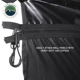 OVS XD Nomadic 270 LT Awning Walls — Feature shot: walls attach with heavy-duty hook and loop