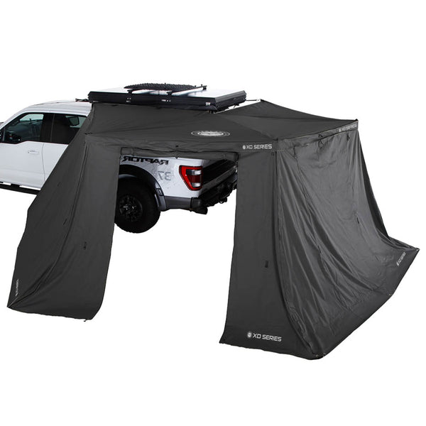 OVS XD Nomadic 270 LT Awning Walls — Feature shot: walls enclosing a 270 LT awning on a pickup