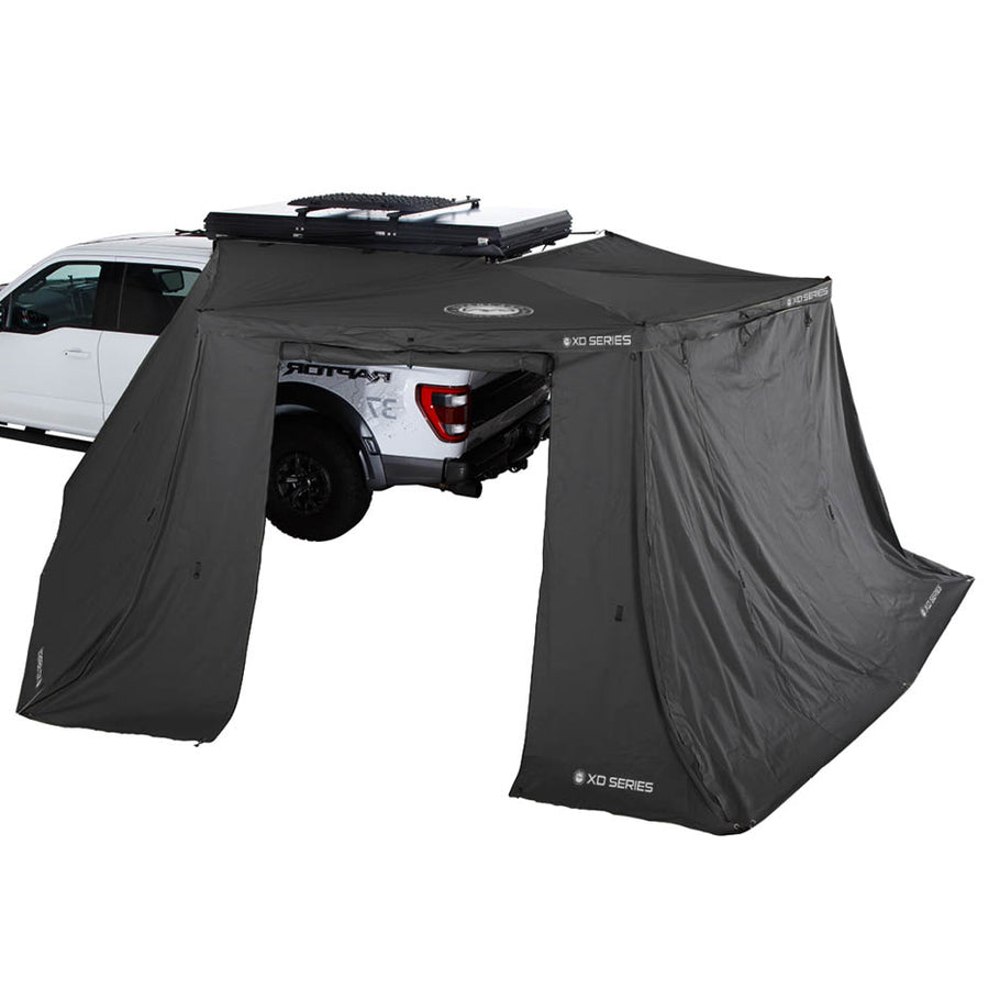 OVS XD Nomadic 270 LT Awning Walls — Feature shot: walls enclosing a 270 LT awning on a pickup