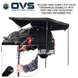 OVS XD Nomadic 315 Awning — Feature shot: included telescoping poles with rubber feet