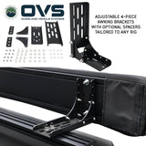 OVS XD Nomadic 315 Awning — Feature shot: adjustable 4-piece mounting brackets