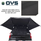 OVS XD Nomadic 315 Awning — Feature shot: 320G ripstop fabric with blackout undercoat