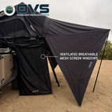 OVS XD Sherpa Annex Room — Lifestyle shot: mesh windows on the Sherpa annex at a desert camp