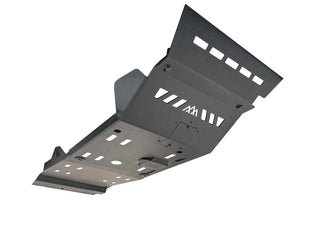 Backwoods Adventure Mods Aluminum Skid Plate System (2005–2023 Tacoma) — Feature shot: full aluminum skid plate kit laid out