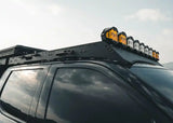 Backwoods Adventure Mods DRIFTR Roof Rack (2022–2027 Tundra) — Feature shot: side profile with LED lights mounted