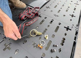Backwoods Adventure Mods DRIFTR Deck Panel (Universal) — Feature shot: L-Track, E-Track and strap attachments in the panel cutouts