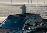 Backwoods Adventure Mods DRIFTR Roof Rack (2005–2023 Tacoma) — Feature shot: rack installed on a Tacoma cab