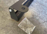 Backwoods Adventure Mods Flip-Up License Plate Holder (Hawse Fairlead) — Feature shot: bracket with its included mounting hardware