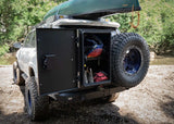 Backwoods Adventure Mods Overland Storage Box (Universal) — Lifestyle shot: white 4Runner with water sports gear organized on the shelf