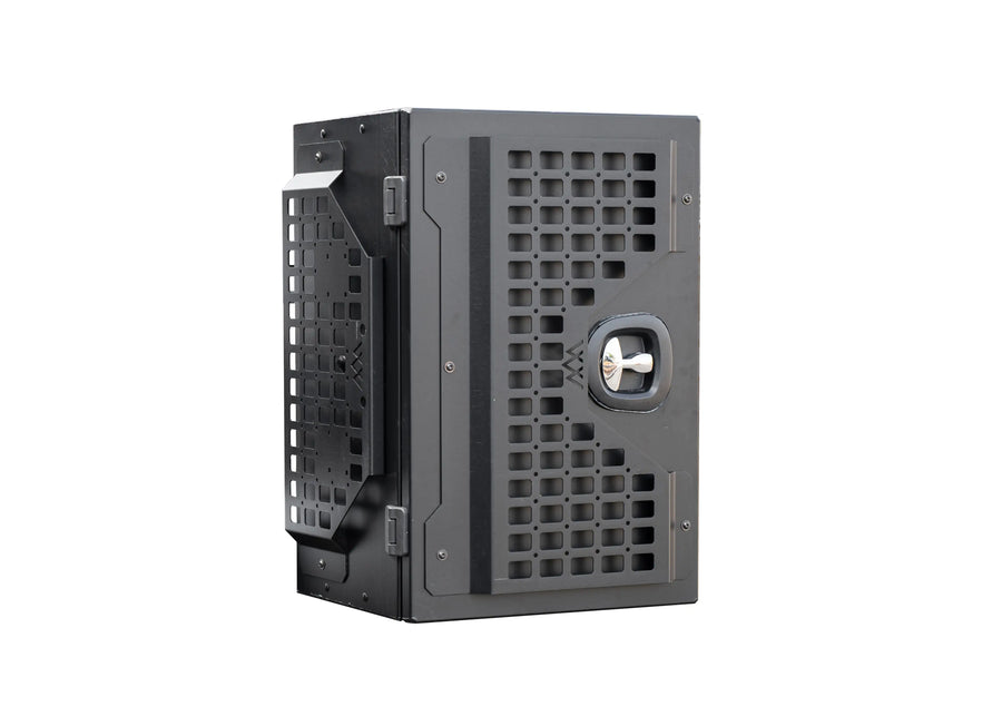 Backwoods Adventure Mods Overland Storage Box (Universal) — Feature shot: aluminum overland storage box in black powder coat