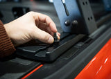 Backwoods Adventure Mods Retractable Cover Mounts (Universal) — Feature shot: square T-track bolt that rides in the cover rail