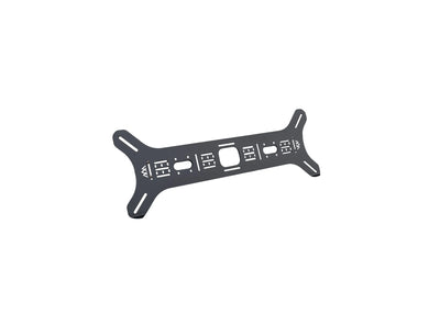Backwoods Adventure Mods Dogbone Mount (Universal) — Feature shot: aluminum Dogbone panel with traction board and RotoPax cutouts