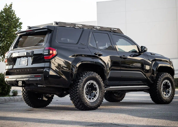 Backwoods Adventure Mods DRIFTR Roof Rack (2025–2027 4Runner) — Feature shot: DRIFTR rack installed on a 6th gen 4Runner