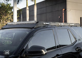 Backwoods Adventure Mods DRIFTR Roof Rack (2025–2027 4Runner) — Lifestyle shot: 4Runner with crossbars, LED lights and rack accessories mounted