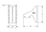 Backwoods Adventure Mods HD Awning Brackets (Universal) — Feature shot: bracket dimensions