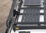 Backwoods Adventure Mods HD Awning Brackets (Universal) — Lifestyle shot: awning rolled out from a DRIFTR roof rack