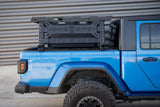 Backwoods Adventure Mods DRIFTR Bed Rack Topper (2020–2027 Gladiator) — Feature shot: topper mounted on the bed rack