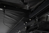 FSR 180 Tailgate Awning — Feature shot: heavy-duty freestanding hinge with LED wiring visible