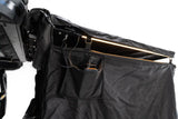 FSR Shower Awning Kit — Feature shot: built-in dimmable LED light and exterior battery pocket