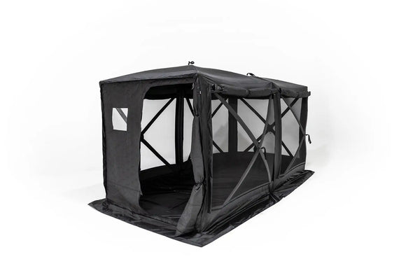 FSR Hub 4 Double — Feature shot: deployed pop-up hub tent, elongated floor plan