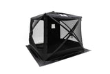 FSR Hub 4XL — Feature shot: exterior with roll-up walls and windows open for ventilation