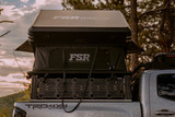 FSR Kali — Lifestyle shot: rear view installed on a truck bed rack at sunset in a wooded setting