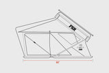 FSR Kali — Feature shot: dimension diagram showing open length