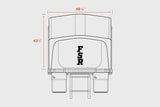 FSR Nova — Feature shot: dimension diagram showing open width