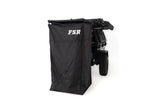 FSR Shower Awning Kit — Lifestyle shot: mounted to an overland trailer, set up as a camp shower and bathroom enclosure