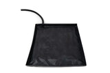 FSR Shower Awning Kit — Feature shot: collapsible floor pan with drain hose attached