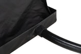 FSR Shower Awning Kit — Feature shot: close-up of the floor pan drain hose connection