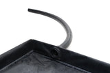 FSR Shower Awning Kit — Feature shot: floor pan interior with the drain hose connected