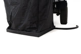 FSR Shower Awning Kit — Feature shot: removable collapsible floor pan with drain hose