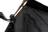 FSR Shower Awning Kit — Feature shot: zipper detail with the LED light illuminated in the background
