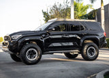 Backwoods Adventure Mods DRIFTR Roof Rack (2025–2027 4Runner) — Lifestyle shot: rack on a black 2026 4Runner