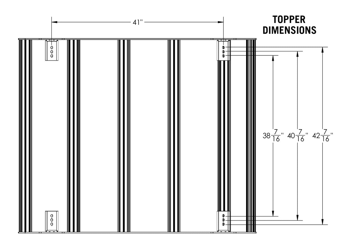 46.5 × 57 in deck