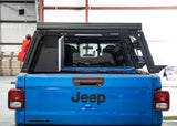 Backwoods Adventure Mods Overland Bed Rack (2020–2027 Gladiator) — Feature shot: rear view of the rack