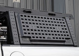 Backwoods Adventure Mods Bed Rack Storage Box (2020–2027 Gladiator) — Feature shot: MOLLE panel on the outside of the box